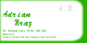 adrian mraz business card